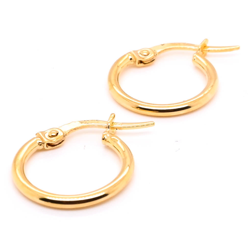 10KT Yellow Gold Small Hoop Earrings. – Graziella Fine Jewellery