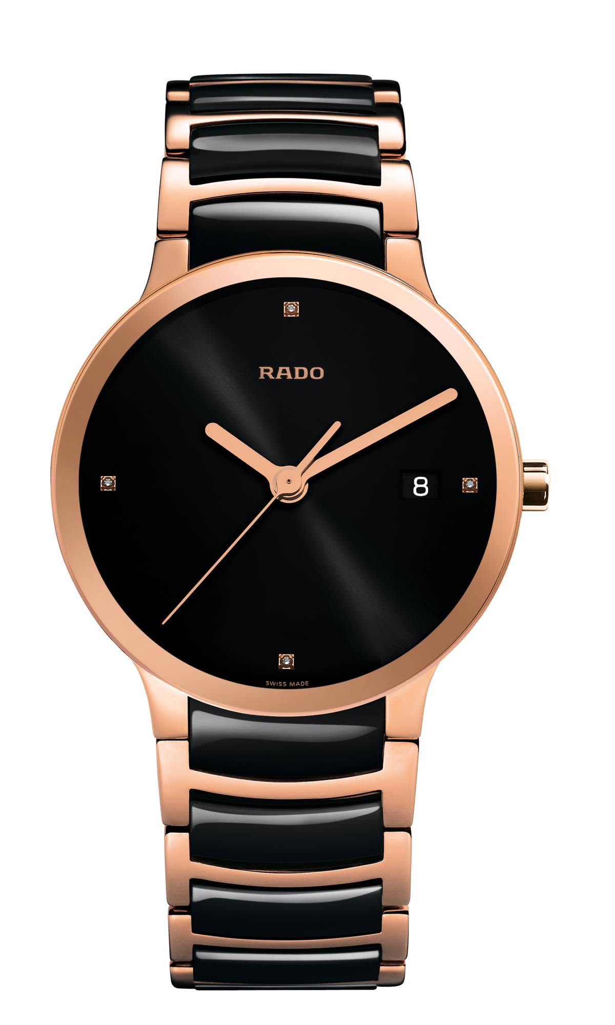 Rado black chain watch hot sale