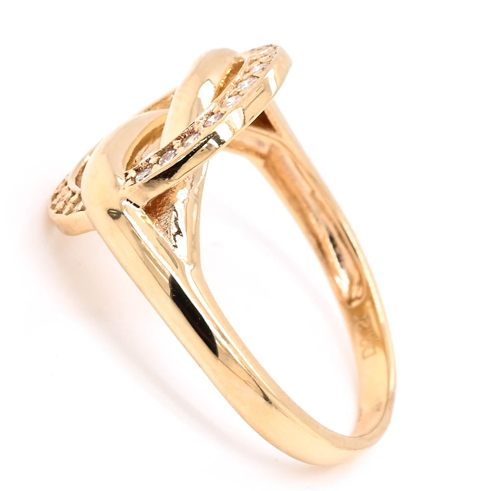 14KT Yellow Gold 0.23CTW Diamond Ring.