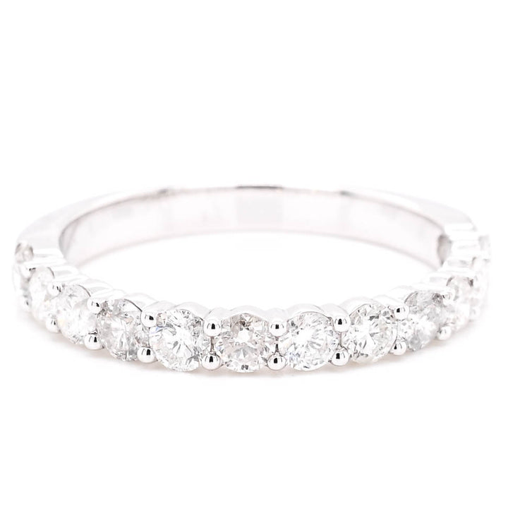 14KT White Gold 0.96CTW Diamond Wedding Band.