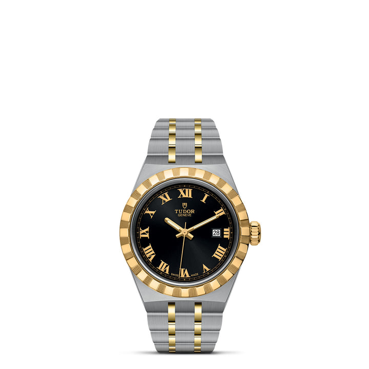 Tudor Royal Watch - M28303-0003 - 28mm steel case, Yellow gold bezel