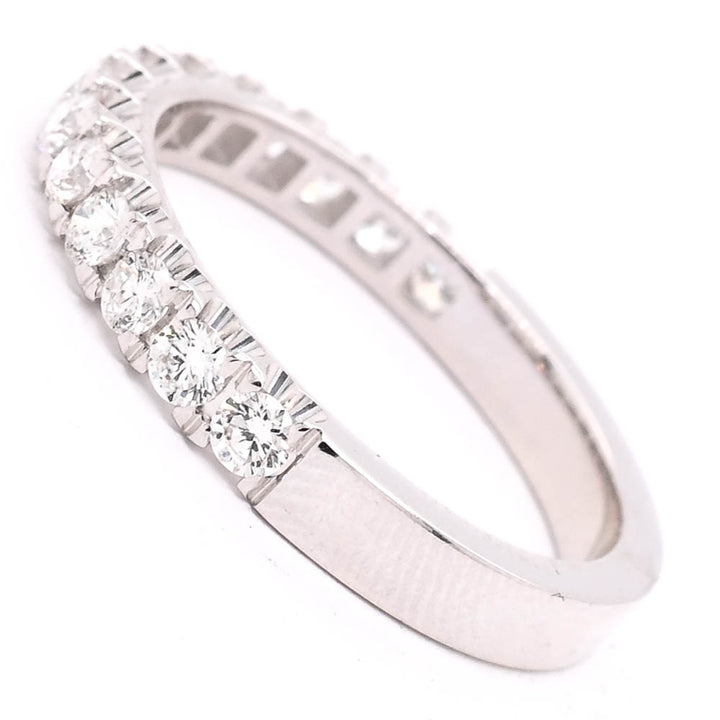 14KT White Gold 0.59CTW Diamond Wedding Band.