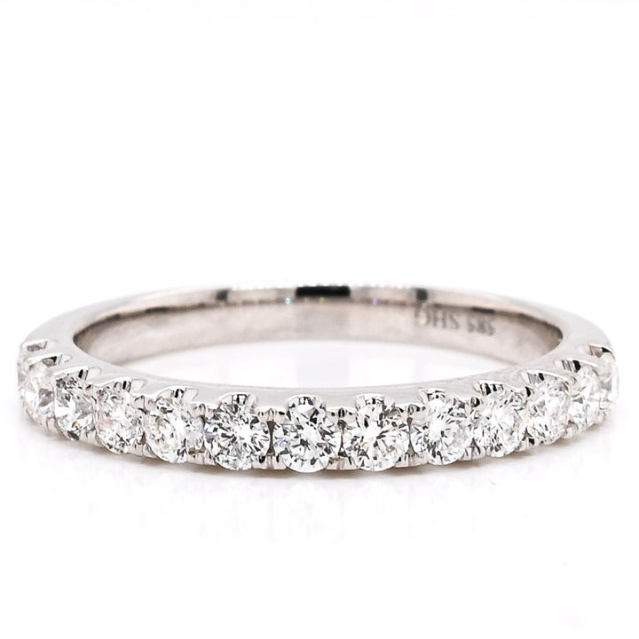 14KT White Gold 0.55CTW Diamond Wedding Band.