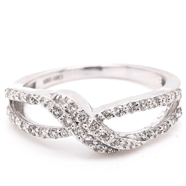 18KT White Gold 0.33CTW  Diamond Celebration Ring.