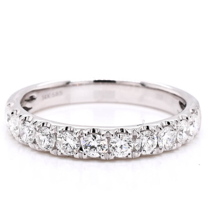 14KT White Gold 0.55CTW Diamond Wedding Band.