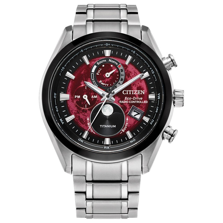 Citizen Tsuki-yomi A-T 43mm Eco-Drive Watch. BY1018-55X