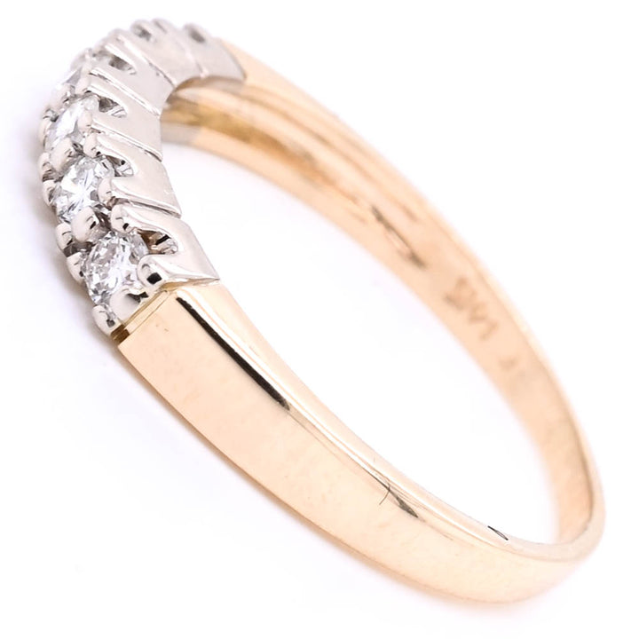 14KT Yellow & White Gold 0.25CTW Diamond Ring.