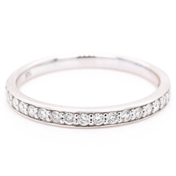 14KT White Gold 0.25CTW Diamond Wedding Band.