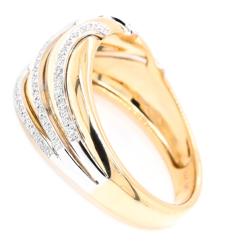 14KT Yellow Gold 0.17CTW Diamond Celebration Ring.