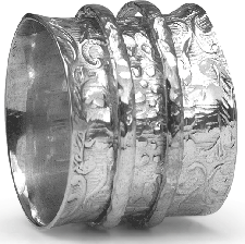 Karma,  Meditation Ring, Sterling Silver, Size 9