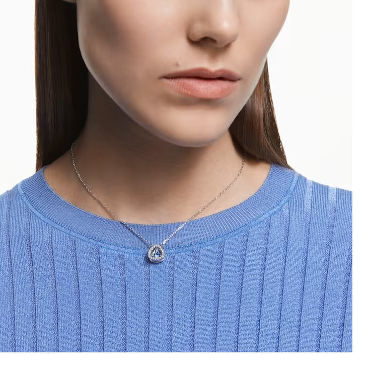 Swarovski Millenia necklace Blue, Rhodium plated. – Graziella Fine