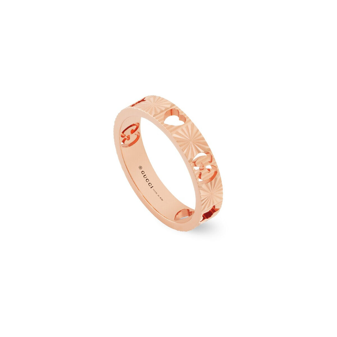 Gucci 18KT Rose Gold 4mm Icon Star Ring.