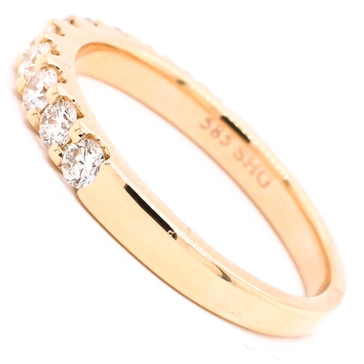 14KT Yellow Gold 0.72CTW Diamond Wedding Band.