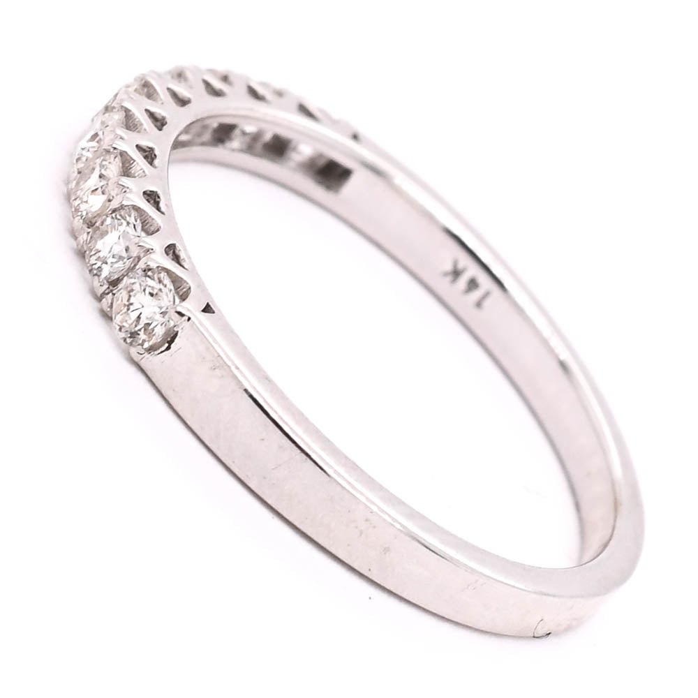 14KT White Gold 0.40CTW Diamond Wedding Band.