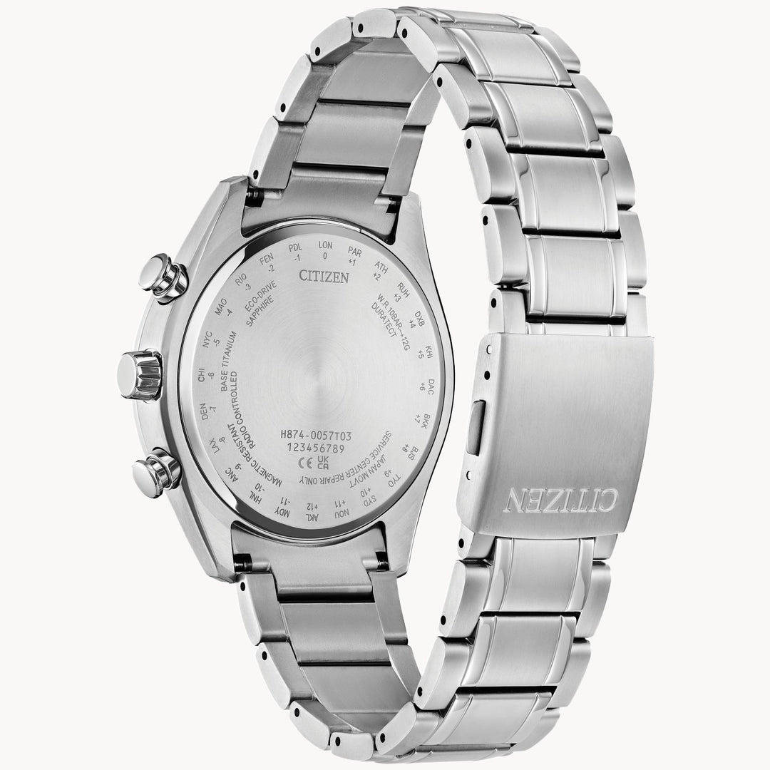 Citizen Tsuki-yomi A-T Moonphase 43mm Eco-Drive Watch. BY1010-57H.