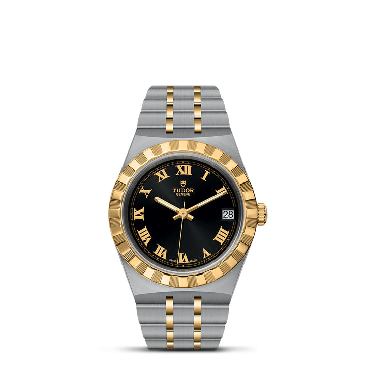 Tudor Royal Watch - M28403-0003 - 34mm steel case, Yellow gold bezel