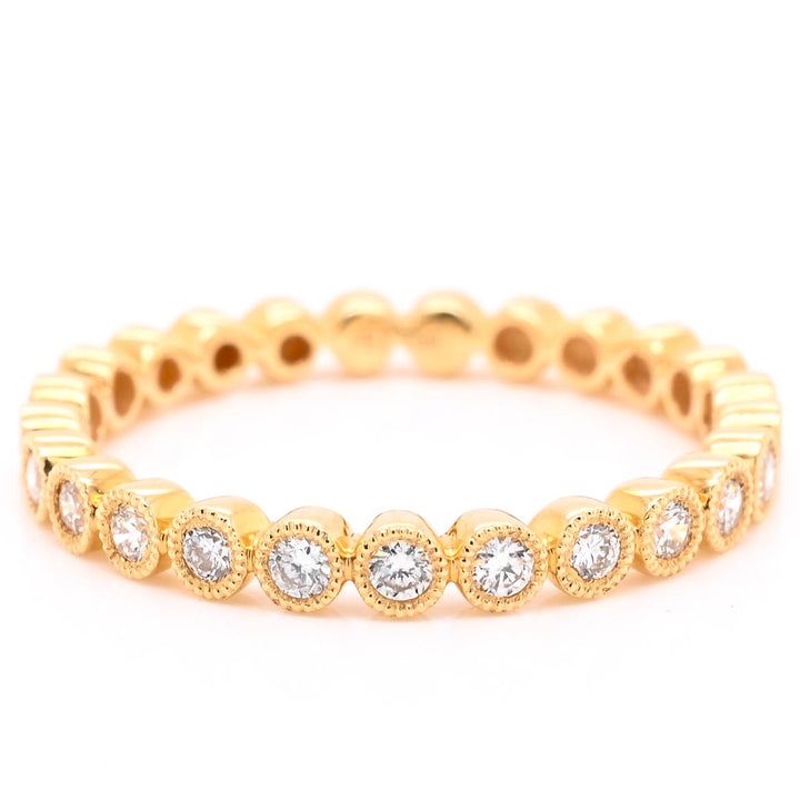 18KT Yellow Gold 0.31CTW Diamond Ring.