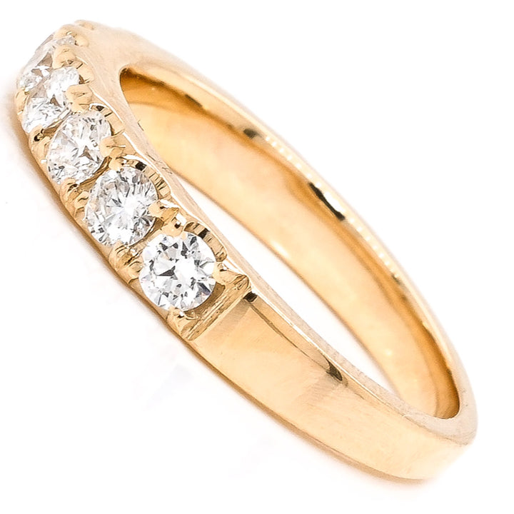 14KT Yellow Gold  0.87CTW Diamond Wedding Band.