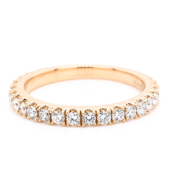 14KT Yellow Gold 0.25CTW VS2 F Colour Lab Grown Diamond Wedding Band.