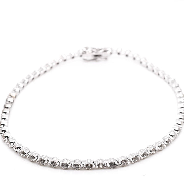 14KT White gold 7.5" 2.00CTW Si G-H Colour Diamond Tennis Bracelet.