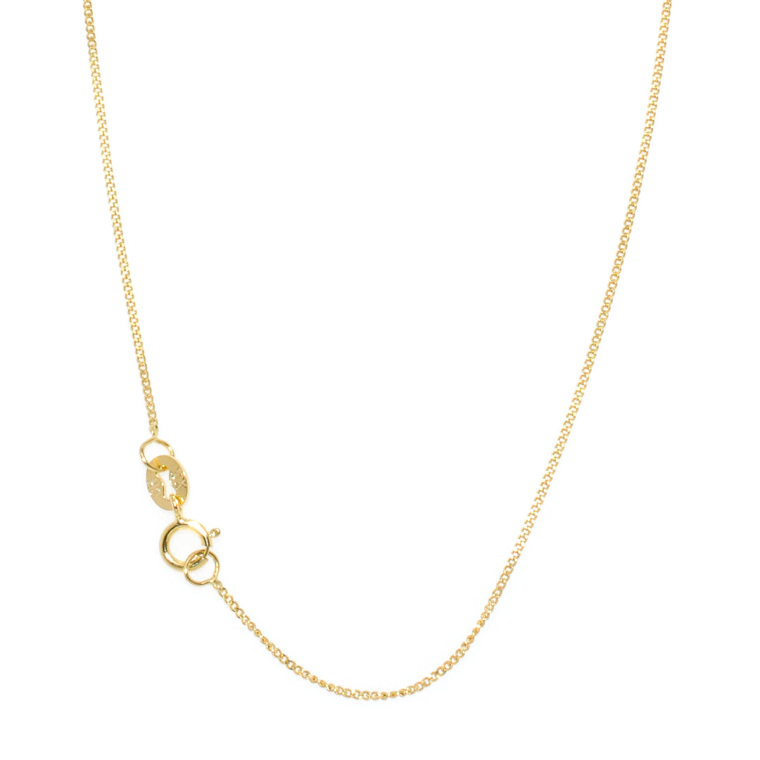 10KT Yellow Gold 20" 0.5mm Curb Link Chain.