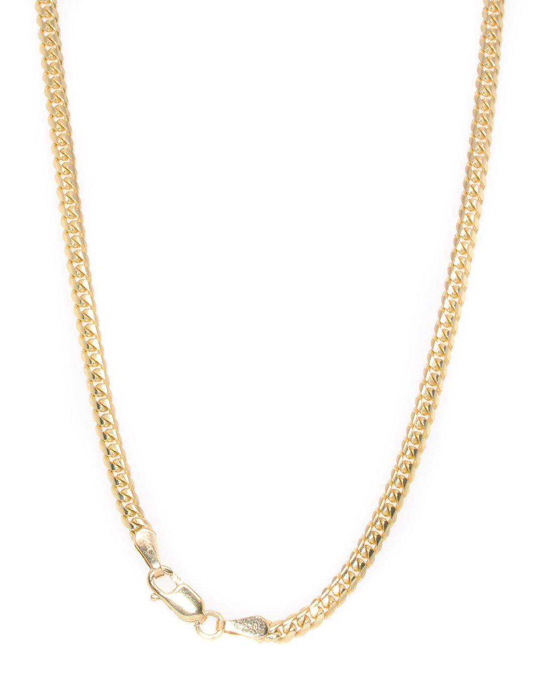 10KT Yellow Gold 18" 2.5mm Light Curb Link Chain.