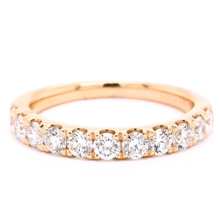 14KT Yellow Gold 0.89CTW Diamond Wedding Band.