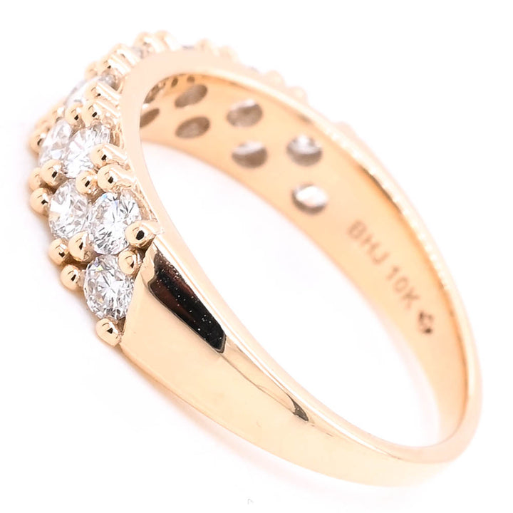 14KT Yellow Gold 0.75CTW VS F-G Colour Lab Grown Diamond Celebration Ring.