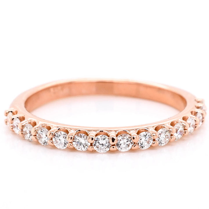 Graziella Originals 14KT Rose  Gold 0.50CTW Si F-G Colour Diamond Wedding Band.