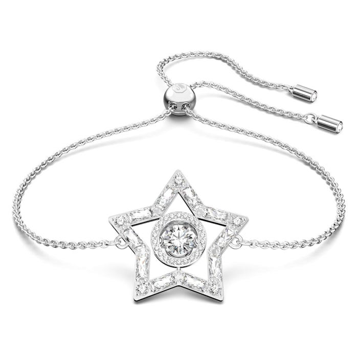 Swarovski Stella braceletWhite, Rhodium plated.