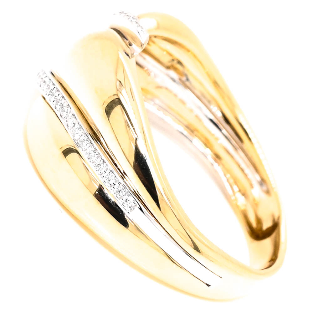 14KT Yellow Gold 0.11CTW Diamond Celebration Ring.