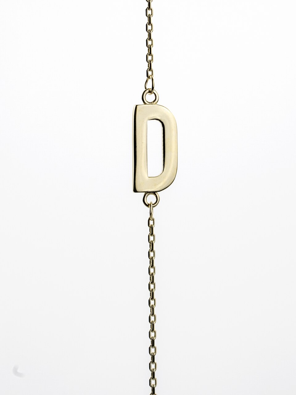 10KT Yellow Gold 18" Bella Me Letter "D" Necklace.