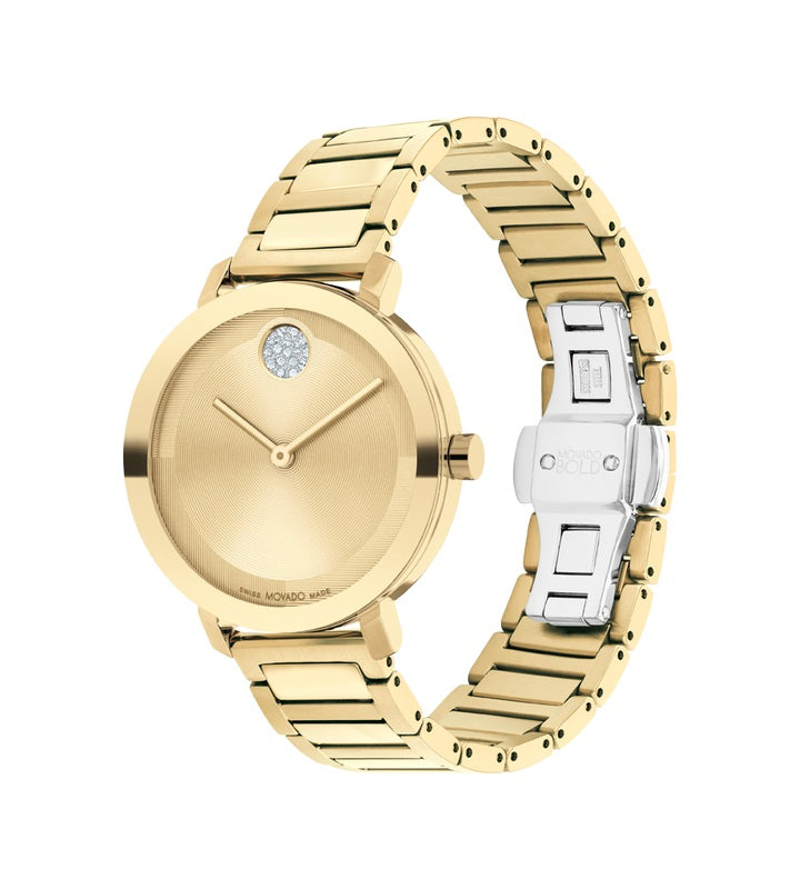 Movado Bold Evolotion 2.0 34mm Swiss Quartz Watch. 3601106.