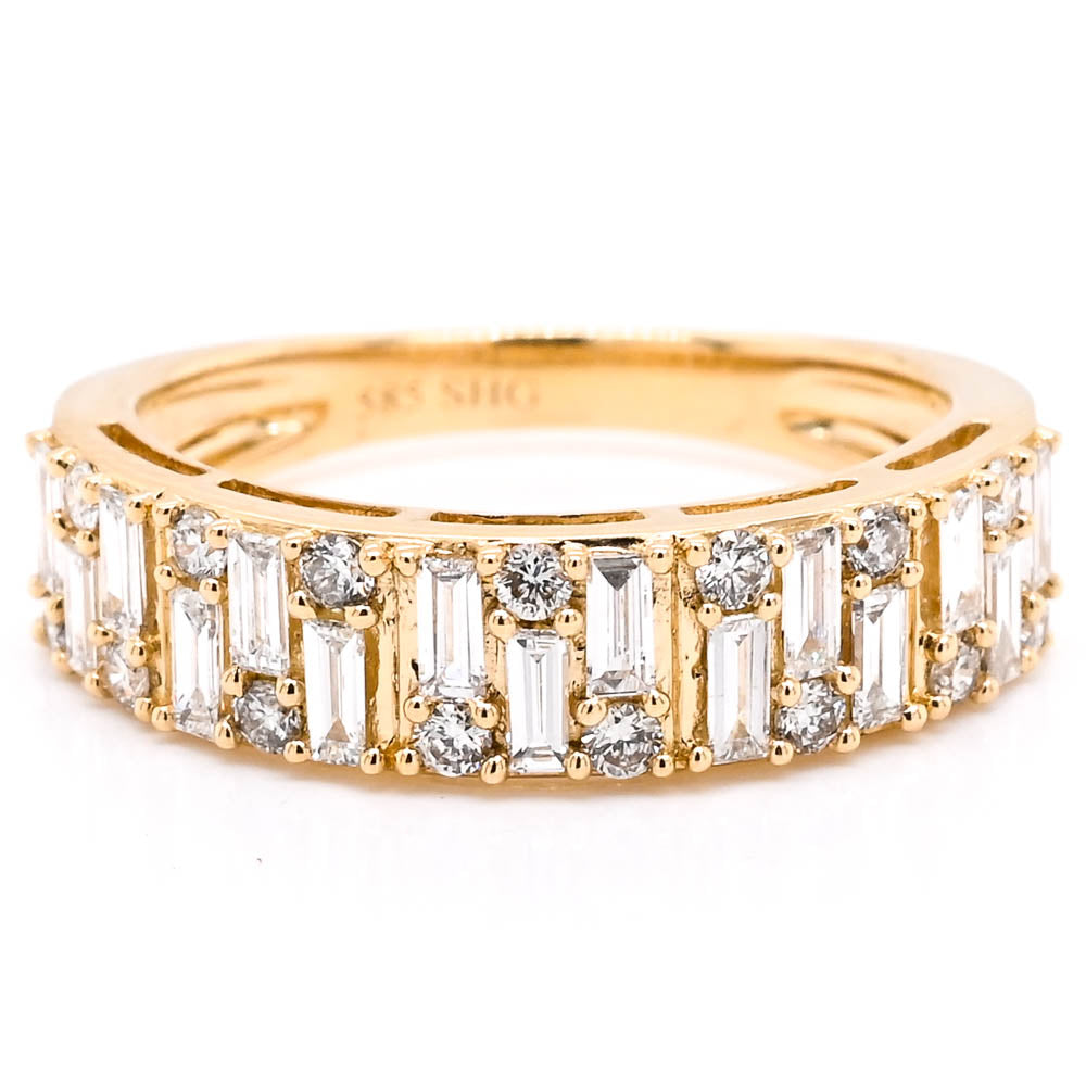 14KT Yellow Gold 0.69CTW Diamond Ring.