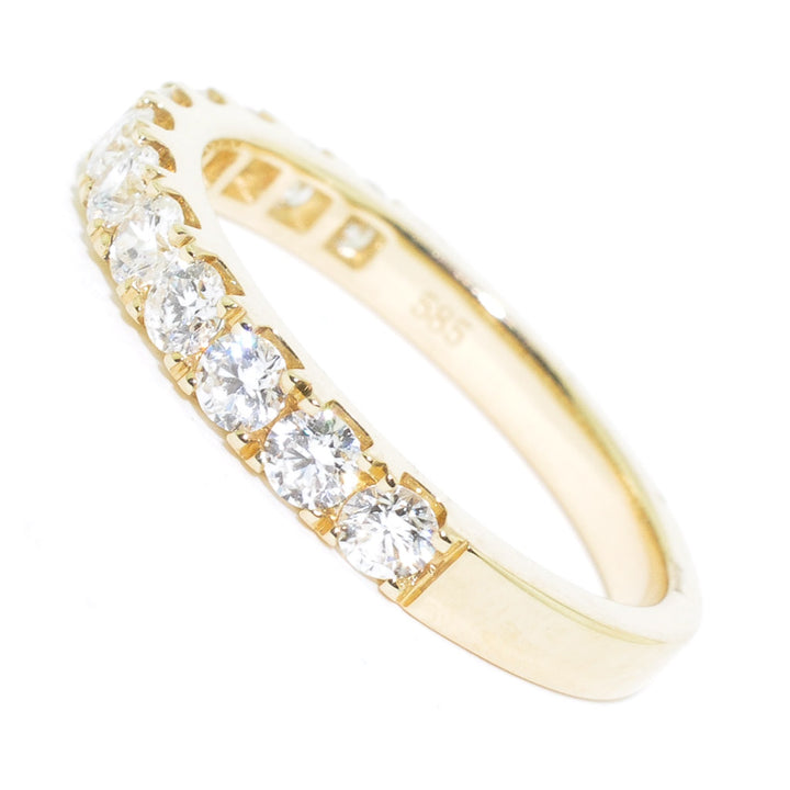 14KT Yellow Gold 0.75CTW Diamond Wedding Band.