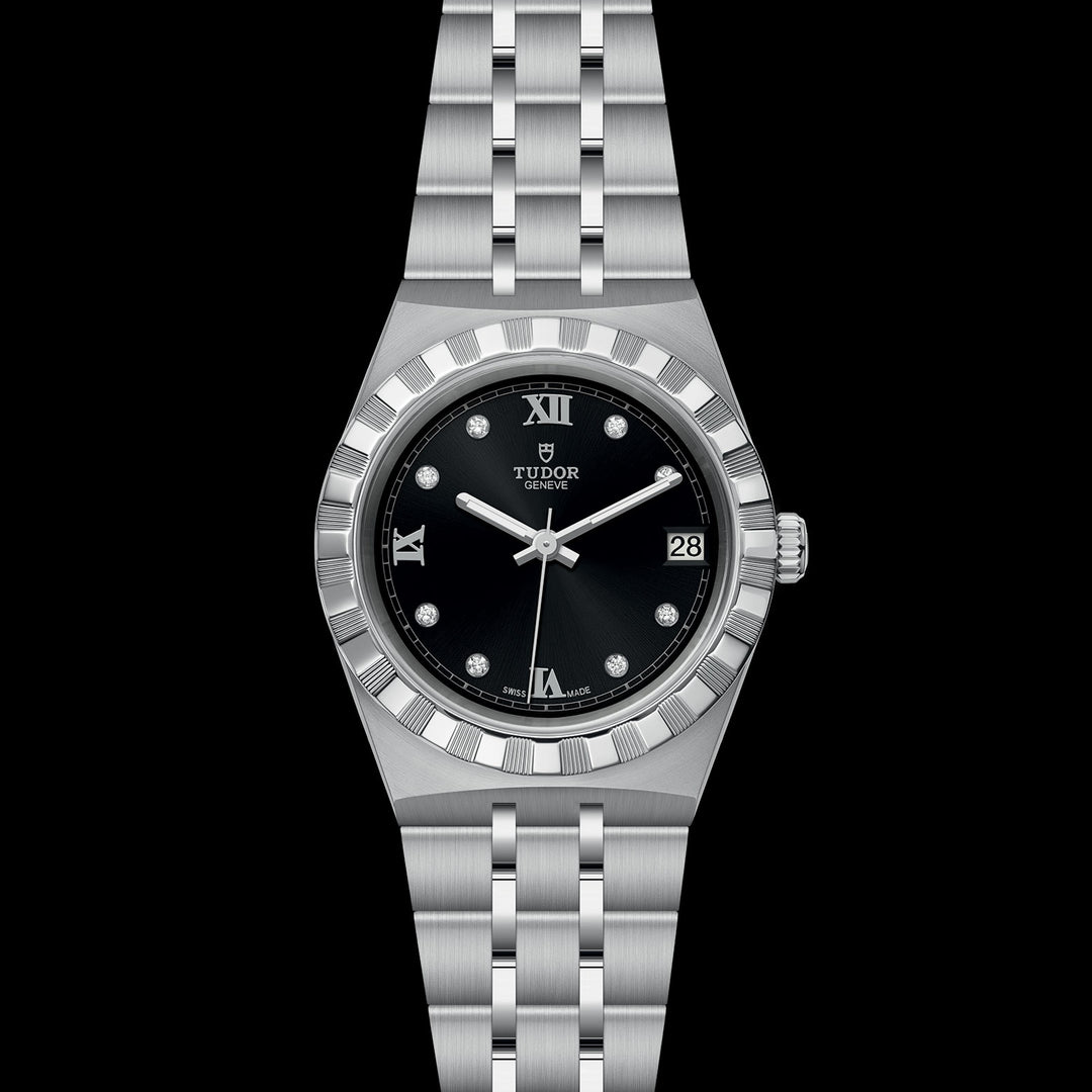 Tudor Royal Watch - M28400-0004 - 34mm steel case, Diamond-set dial