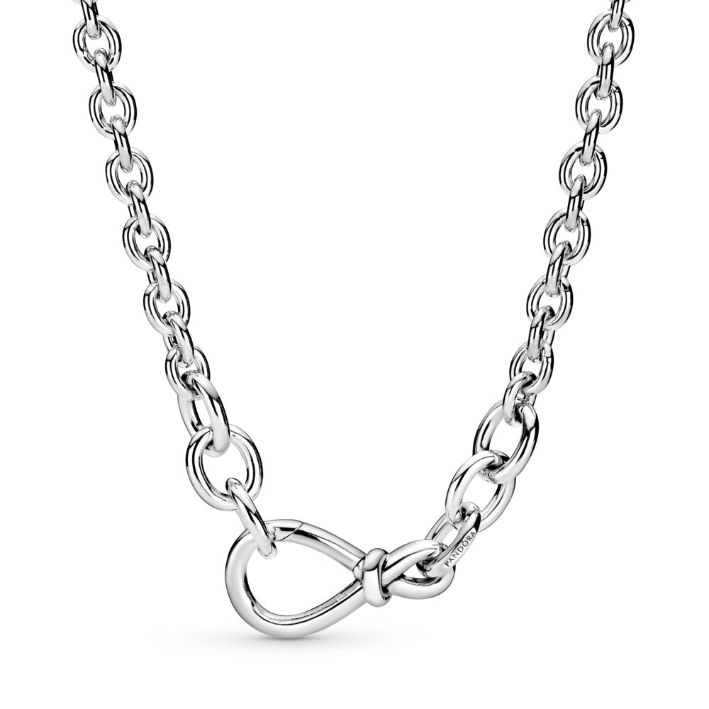 Pandora 22" Chunky Infinity Knot Chain Necklace