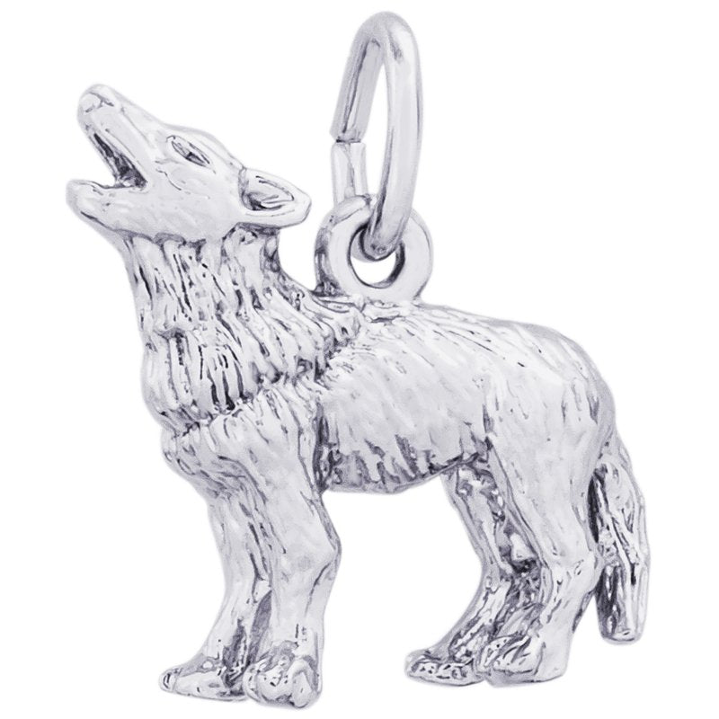 Rembrandt Sterling Silver Wolf Charm.