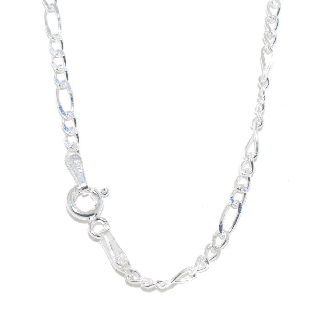 Sterling Silver 22" 2MM Figaro Chain.