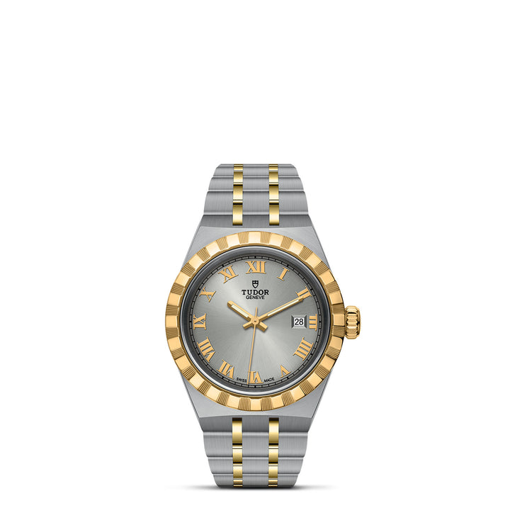 Tudor Royal Watch - M28303-0001 - 28mm steel case, Yellow gold bezel