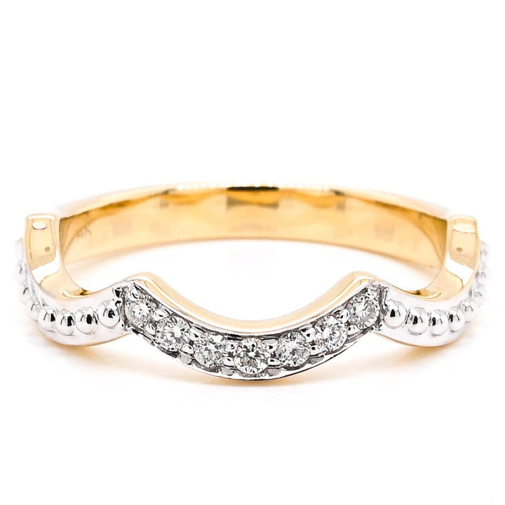 14KT Yellow Gold 0.12CTW Diamond Ring.