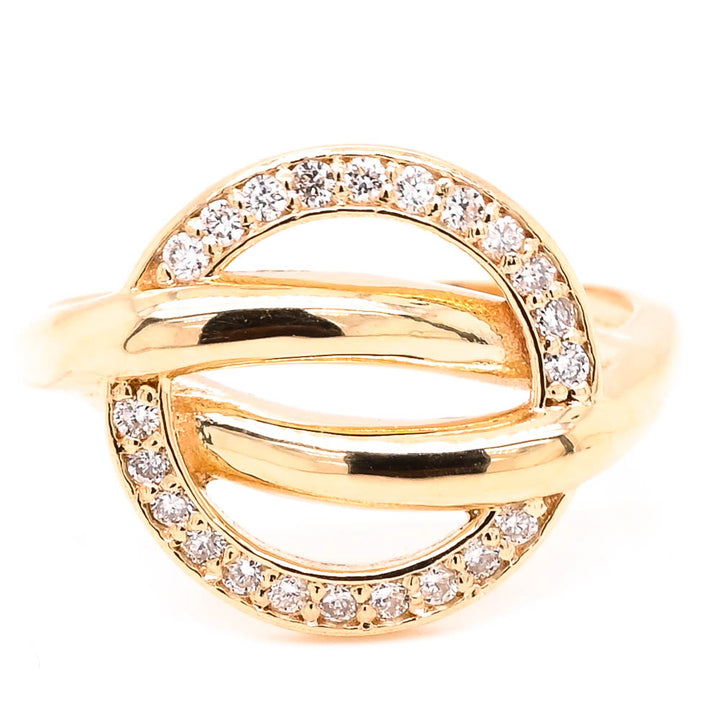 14KT Yellow Gold 0.23CTW Diamond Ring.