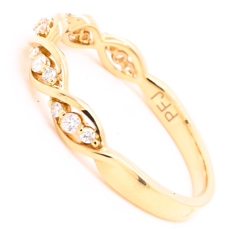 18KT Yellow Gold Braided Wedding Band. – Graziella Fine Jewellery