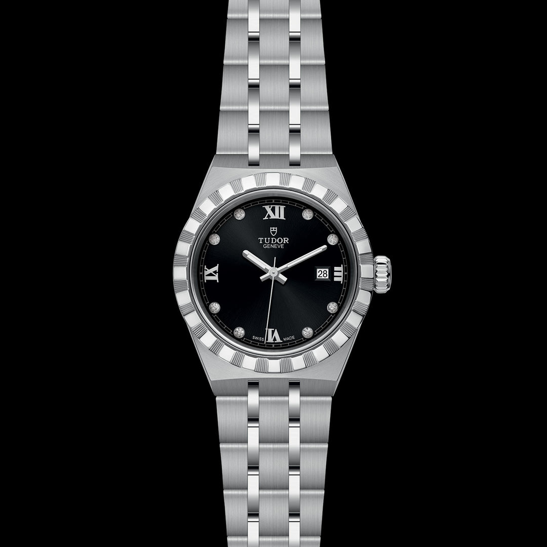 Tudor Royal Watch - M28300-0004 - 28mm steel case, Diamond-set dial