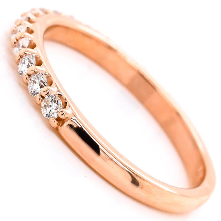 Graziella Originals 14KT Rose  Gold 0.50CTW Si F-G Colour Diamond Wedding Band.