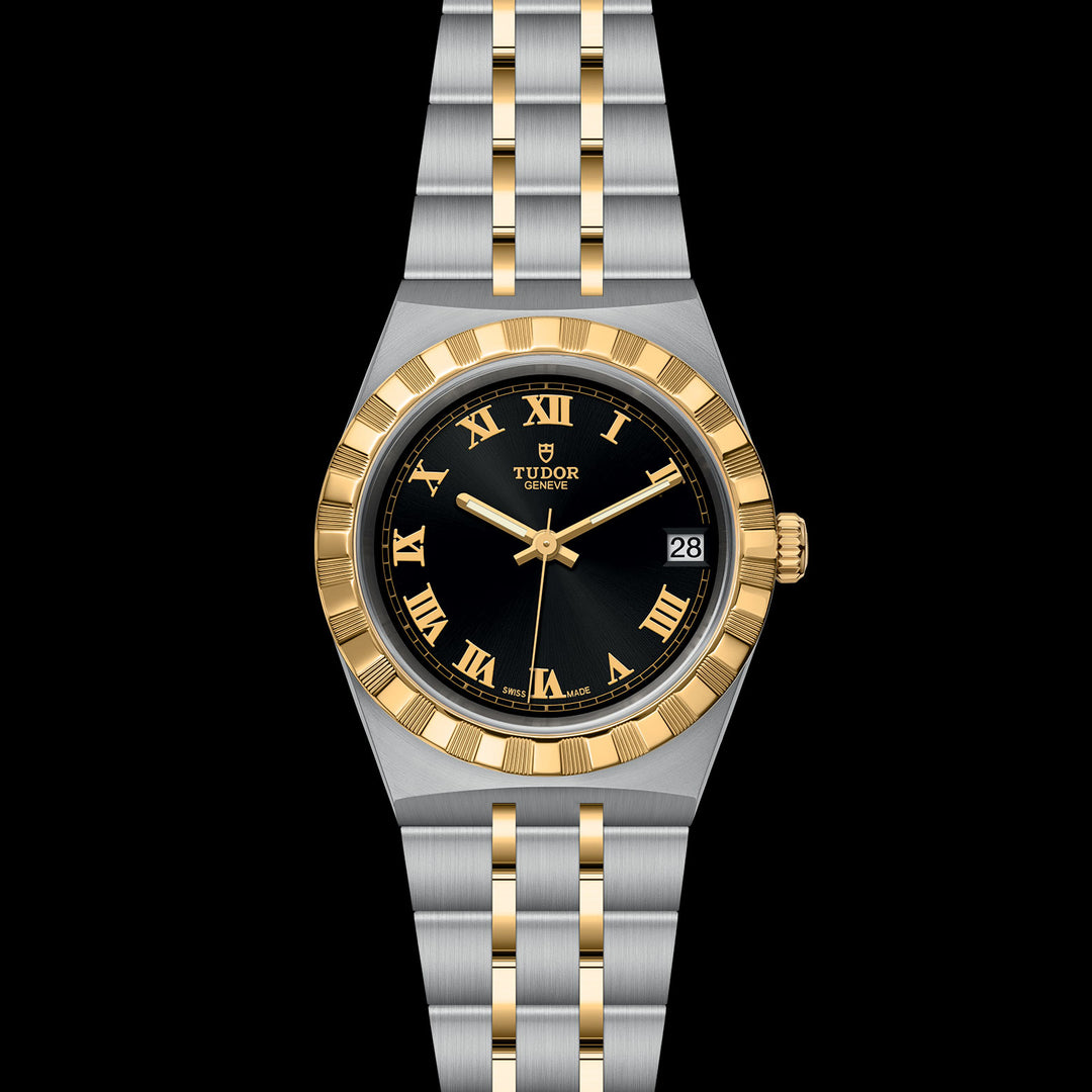 Tudor Royal Watch - M28403-0003 - 34mm steel case, Yellow gold bezel