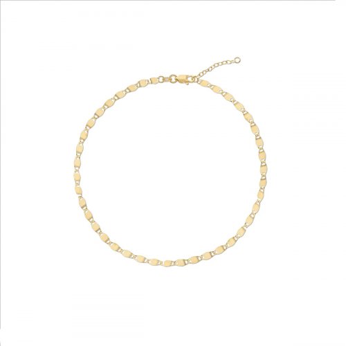 10KT Yellow Gold 10" Valentino Chain Anklet.