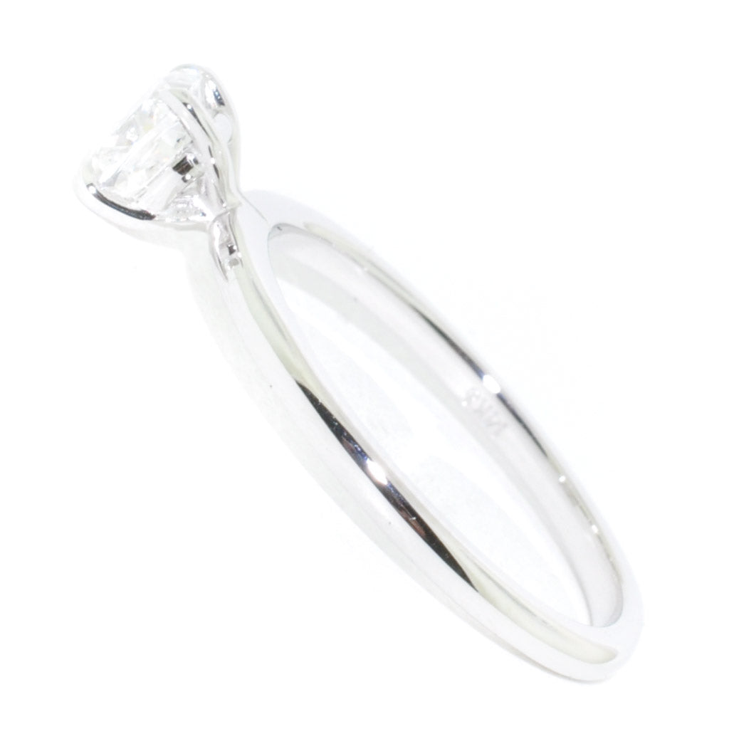 14KT White Gold 0.72CT VS1 D Colour Cushion Cut Diamond Solitaire Engagement Ring.