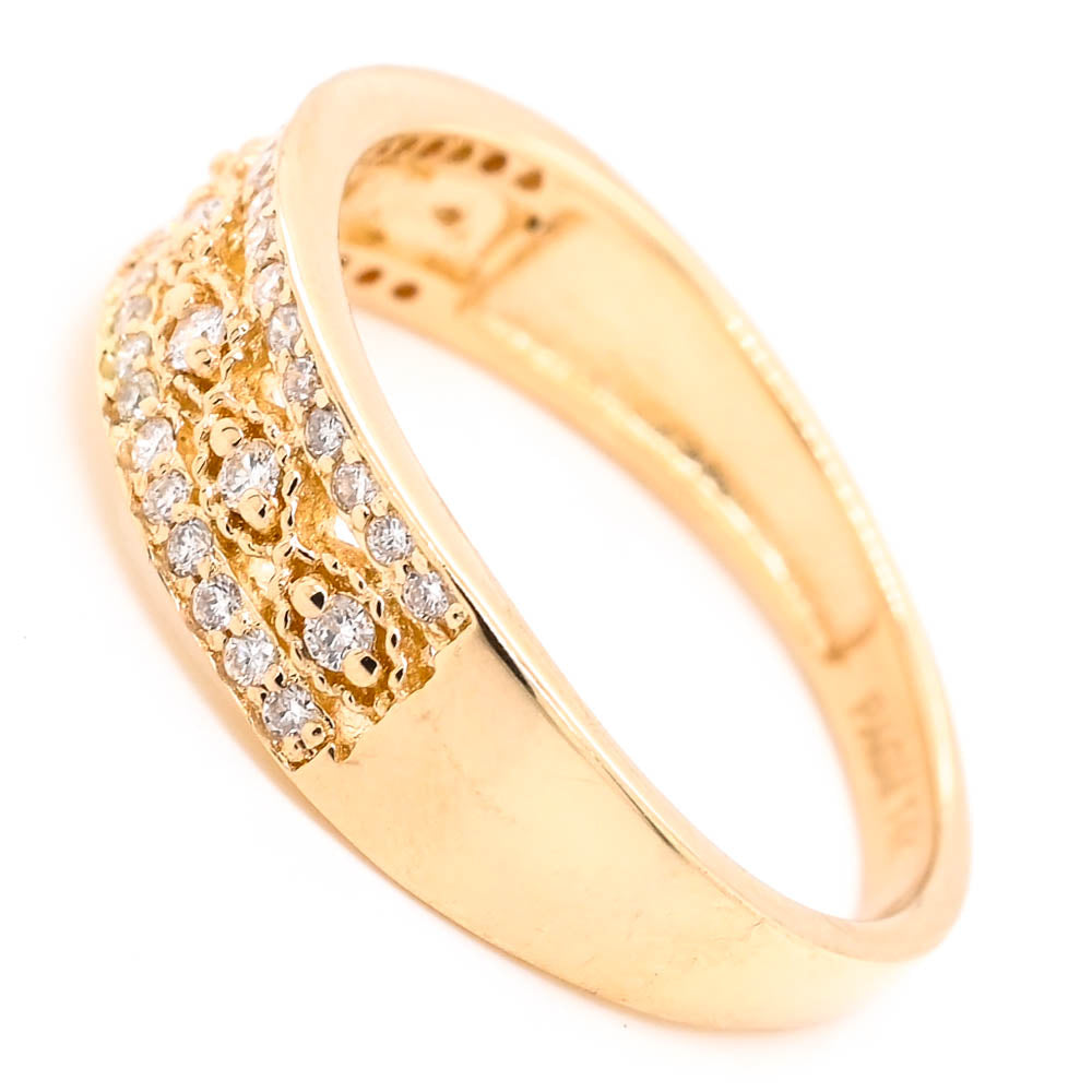 14KT Yellow Gold 0.27CTW Diamond Ring.