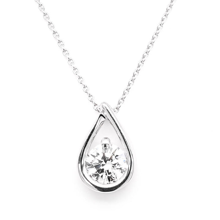 Sterling Silver 18" 0.50CT Round Brilliant Lab Grown Diamond Necklace